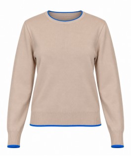 Pulover beige din lână